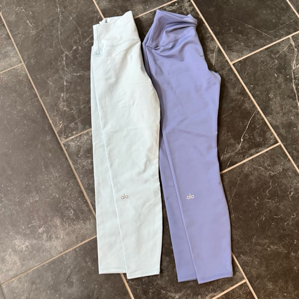 Two ALO Yoga 7/8 High-Waist Airbrush Leggings (24” inseam)